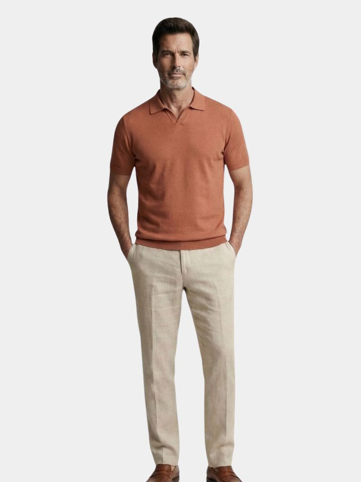 Casual Buttonless Knit Polo Shirt - Dalton & Rowe