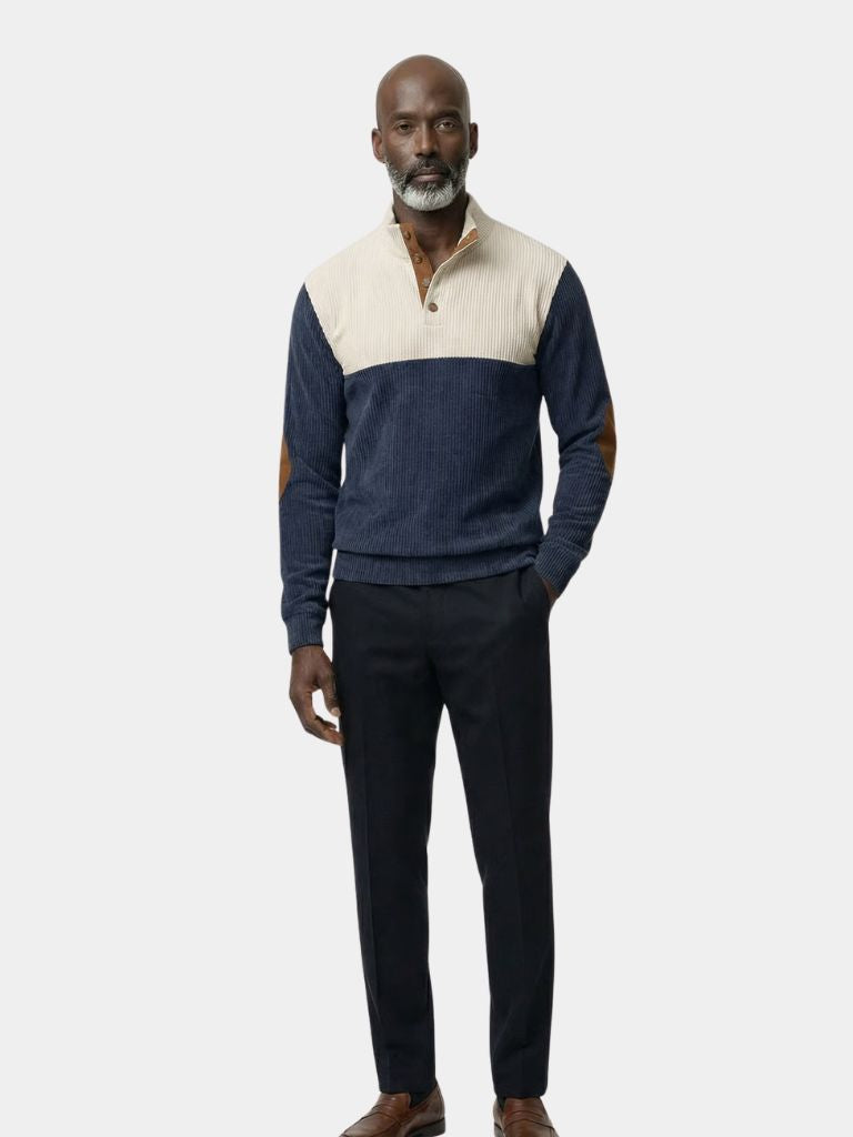 High Collar Corduroy Retro Pullover - Dalton & Rowe