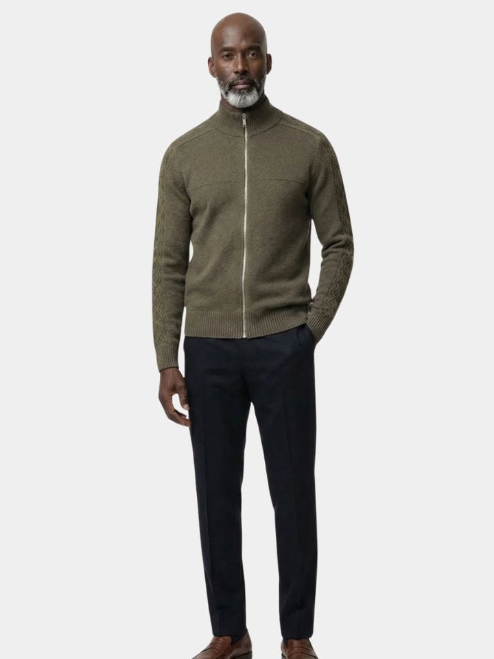 Cashmere Zip Sweater Knit Turtleneck - Dalton & Rowe