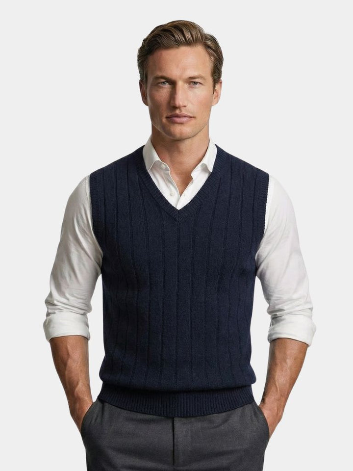 100% Merino Wool Pullover Sweater Vest - Dalton & Rowe