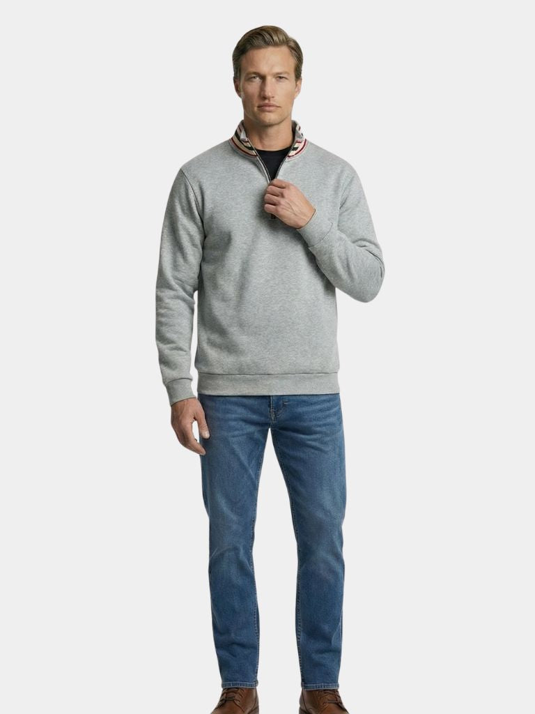 Regent Striped High Collar Pullover - Dalton & Rowe