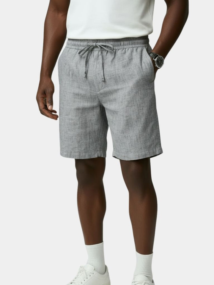 Gris Mariner Linen Shorts - Dalton & Rowe