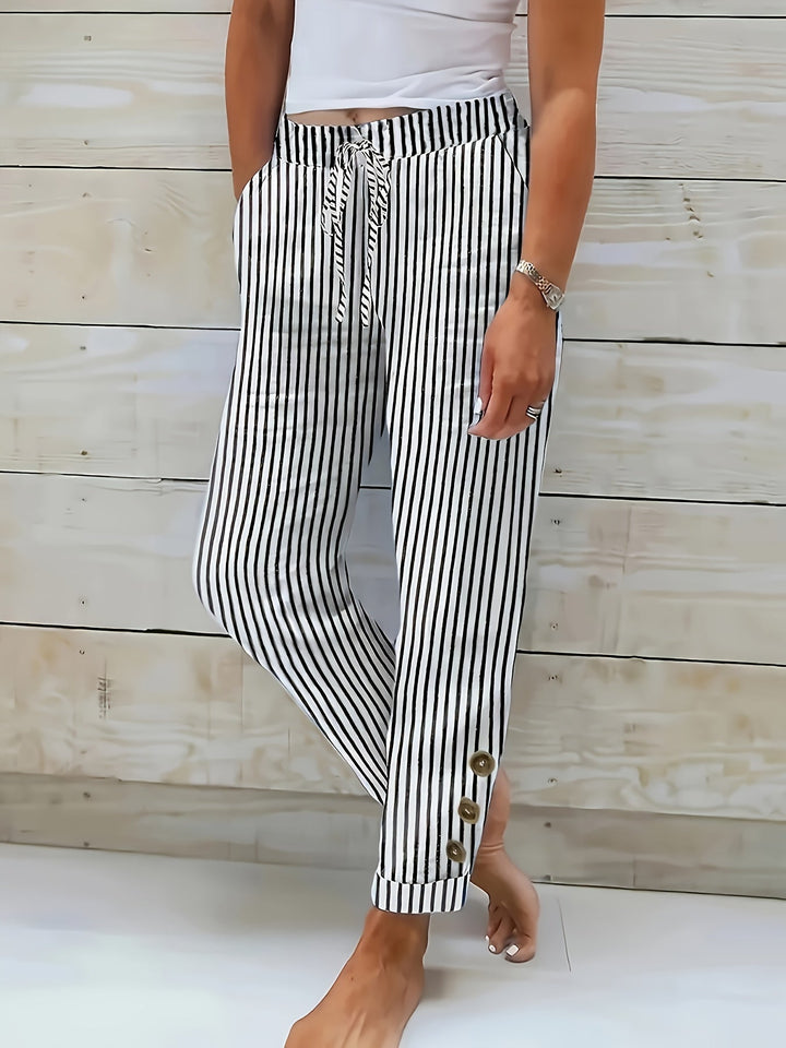 Raquelle - Pantalón Rayado Informal