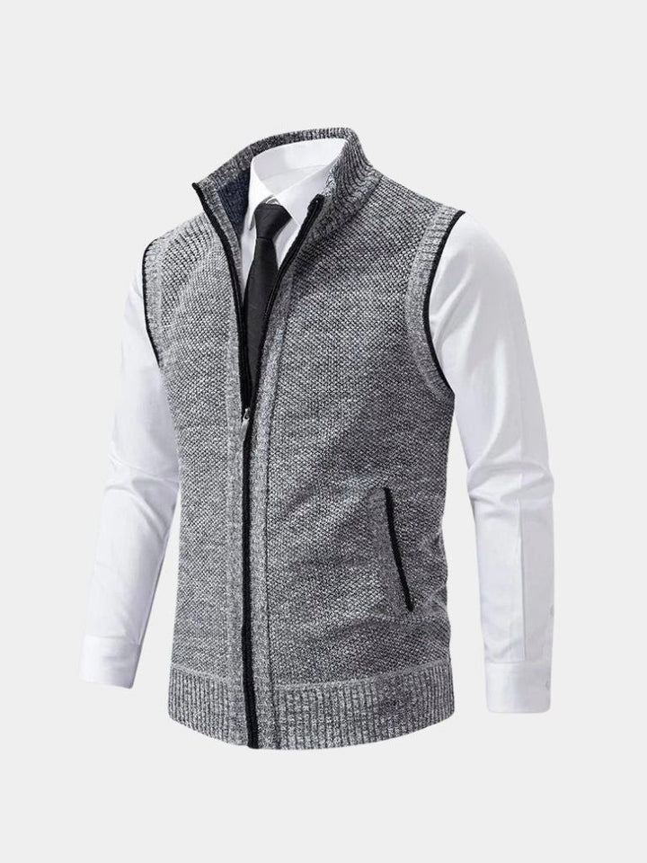 Elegant Full-Zip Sweater Vest - Dalton & Rowe