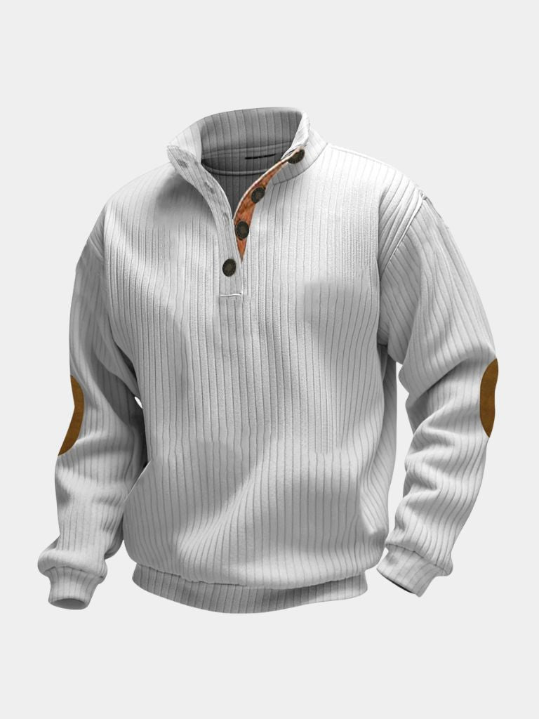 Refined High Collar Henley Sweater - Dalton & Rowe
