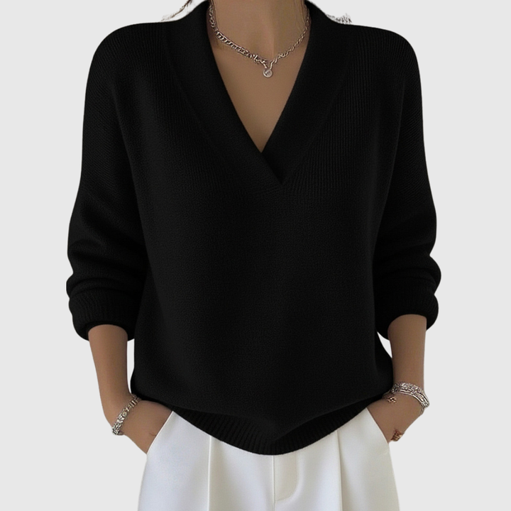 Laurence | Suéter de Cuello V Elegante