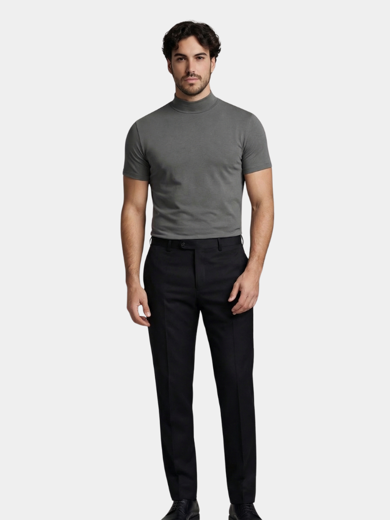 Solid Casual Turtle Neck T-Shirt - Dalton & Rowe