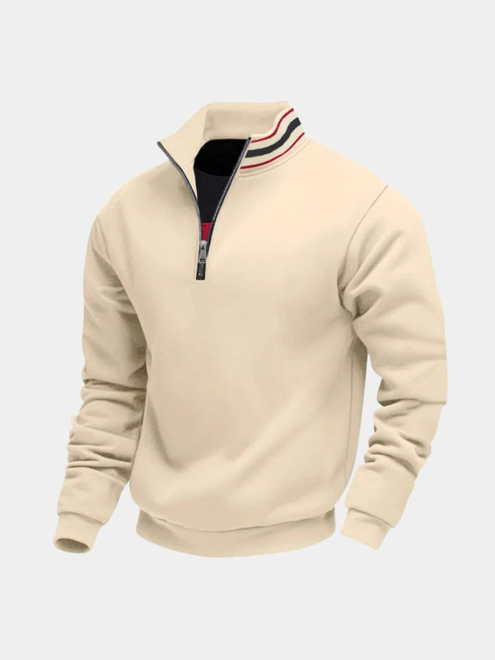 Regent Striped High Collar Pullover - Dalton & Rowe