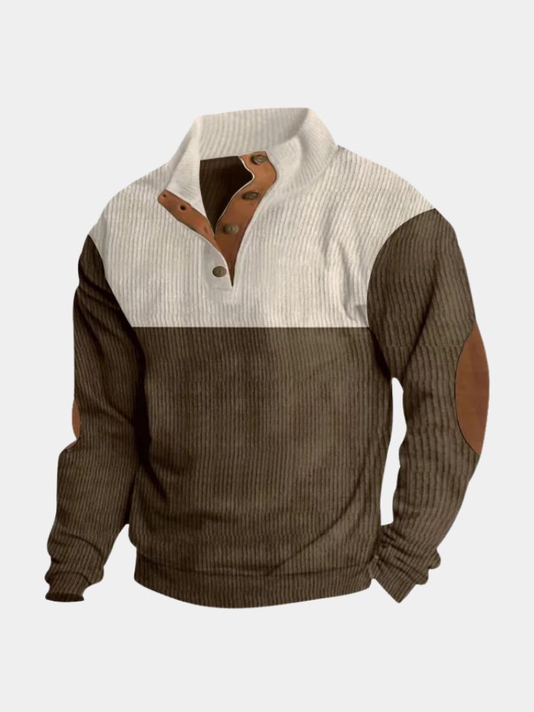 High Collar Corduroy Retro Pullover - Dalton & Rowe