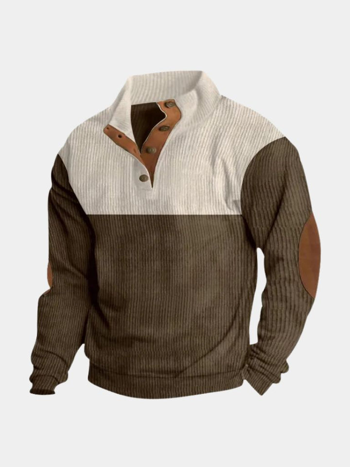 High Collar Corduroy Retro Pullover - Dalton & Rowe
