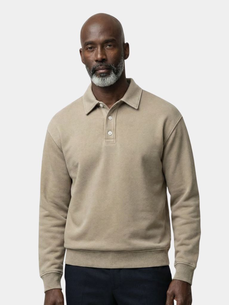Canyon Mist Long Sleeve Polo Shirt - Dalton & Rowe