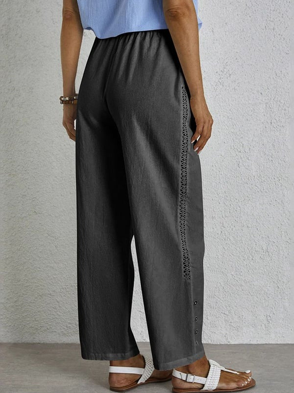 Shania - Pantalones Holgados con Botones