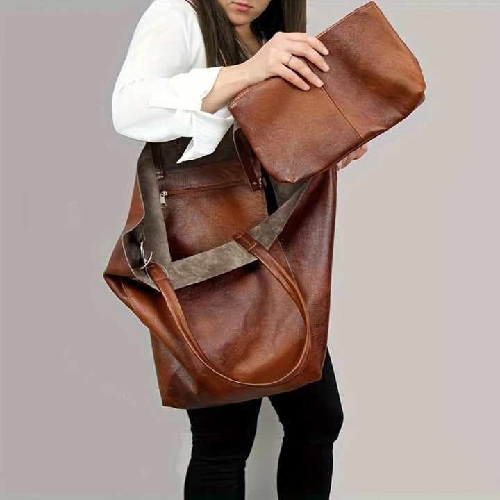 Suavidad Retro de Renee | Bolsa Tote de Gran Capacidad