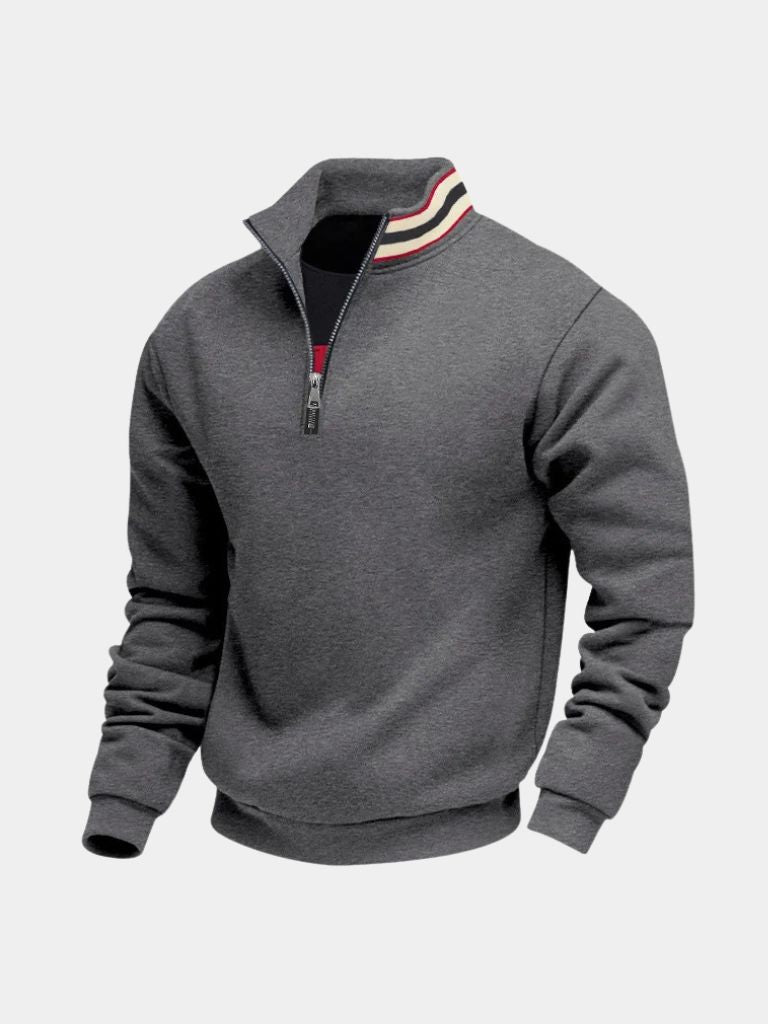 Regent Striped High Collar Pullover - Dalton & Rowe
