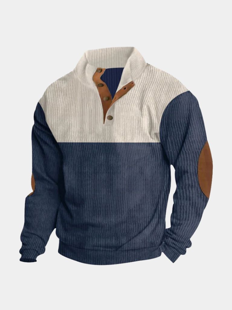 High Collar Corduroy Retro Pullover - Dalton & Rowe