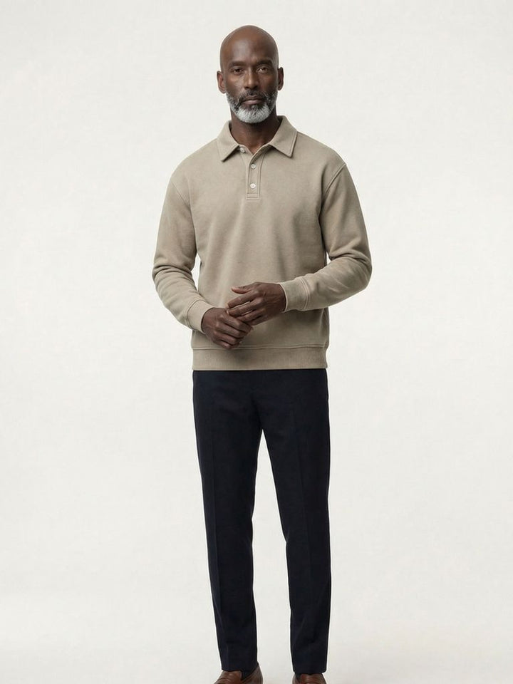 Canyon Mist Long Sleeve Polo Shirt - Dalton & Rowe