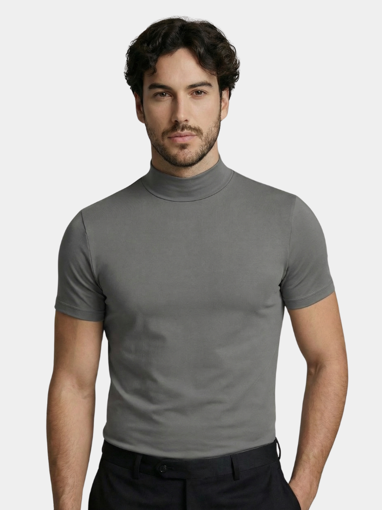 Solid Casual Turtle Neck T-Shirt - Dalton & Rowe