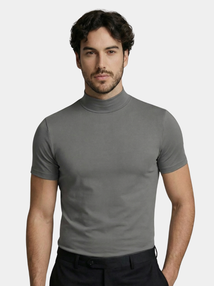 Solid Casual Turtle Neck T-Shirt - Dalton & Rowe