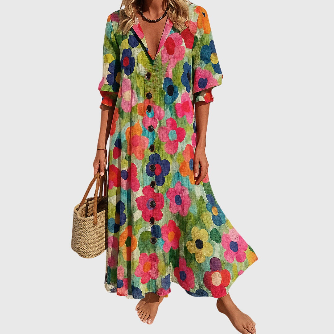 Hortense | Vestido Maxi Impreso Floral