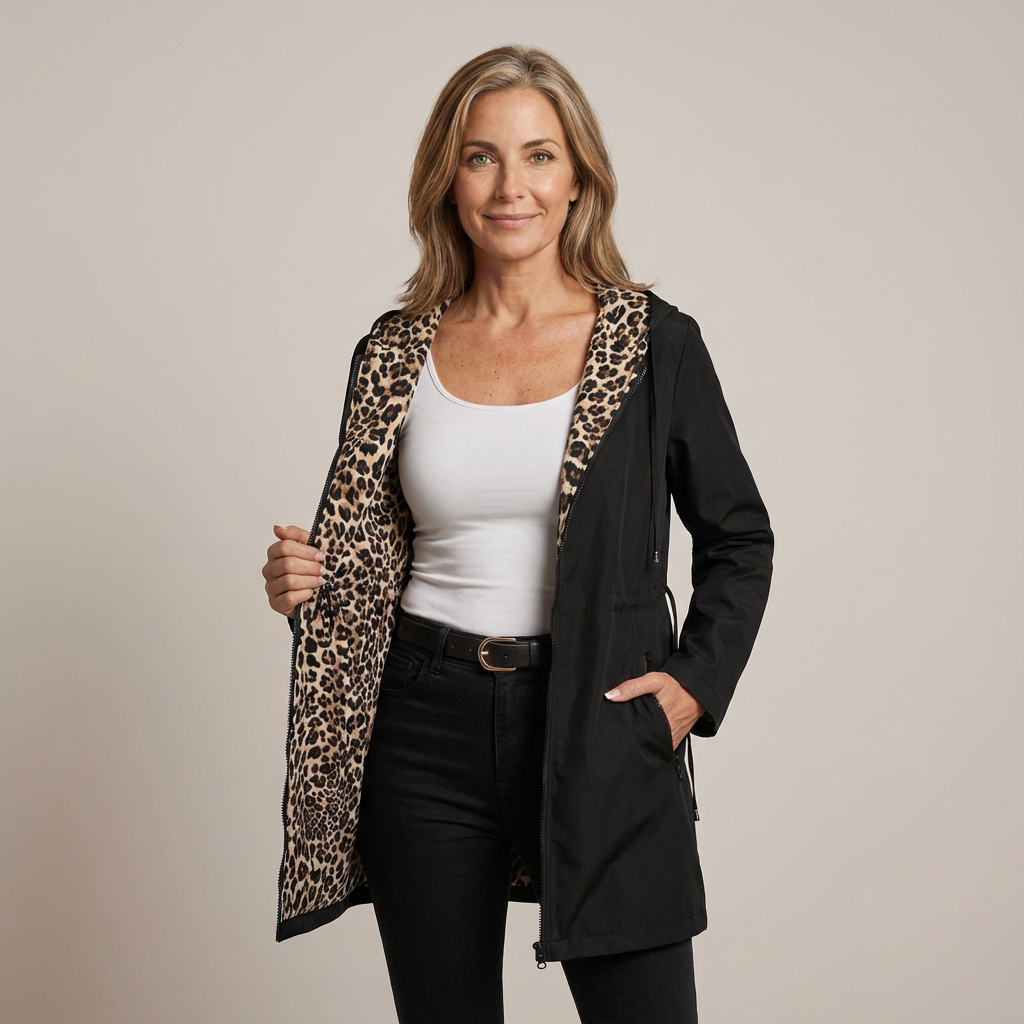 Léa - Abrigo Elegante de Leopardo