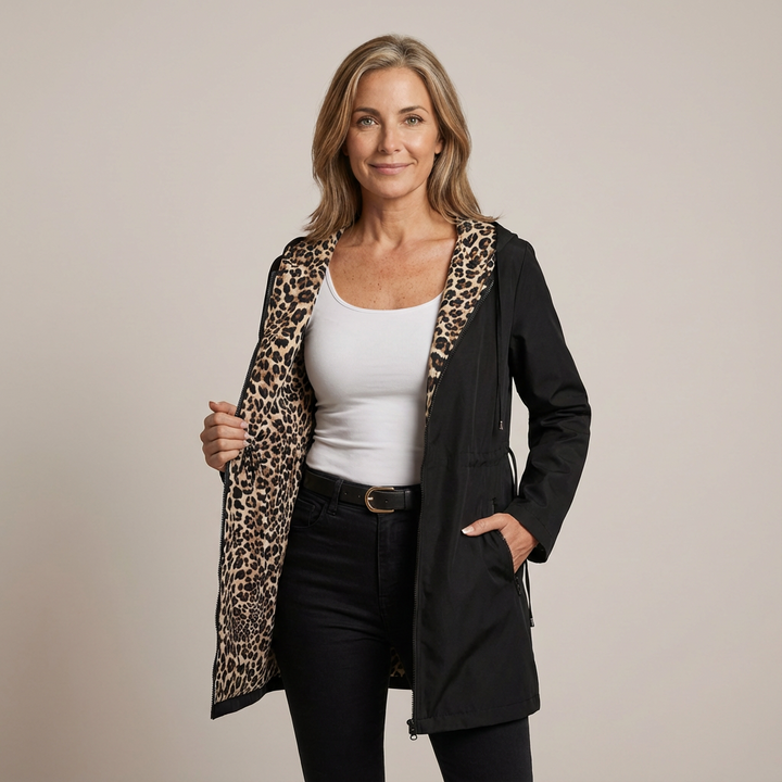 Léa - Abrigo Elegante de Leopardo