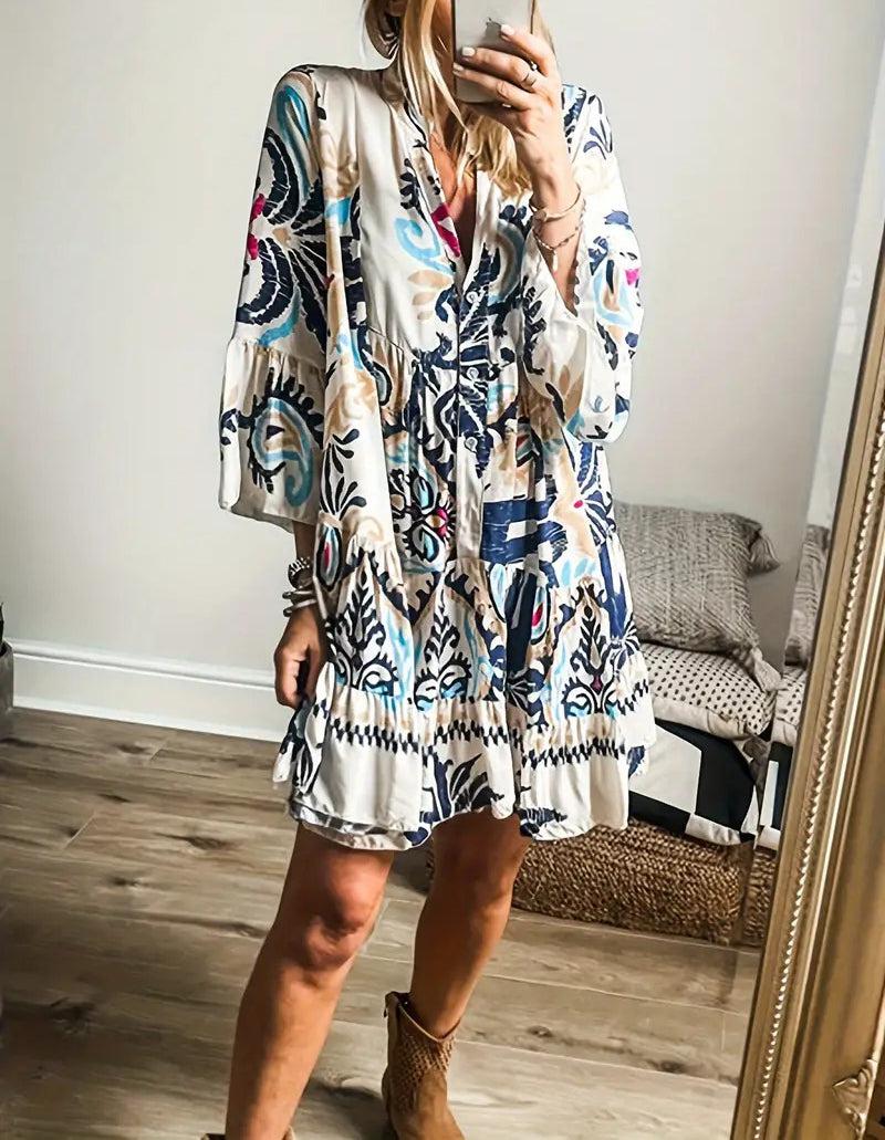Émilie | Vestido Bohemio Impreso