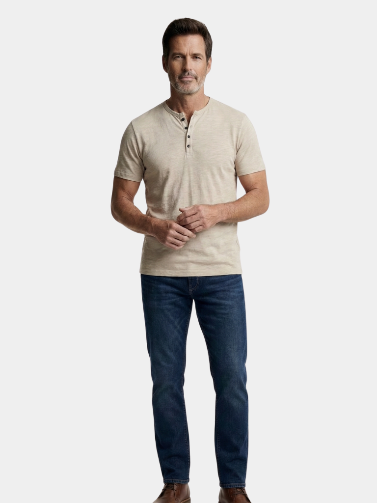 Essential Casual Henley Neck T-Shirt - Dalton & Rowe
