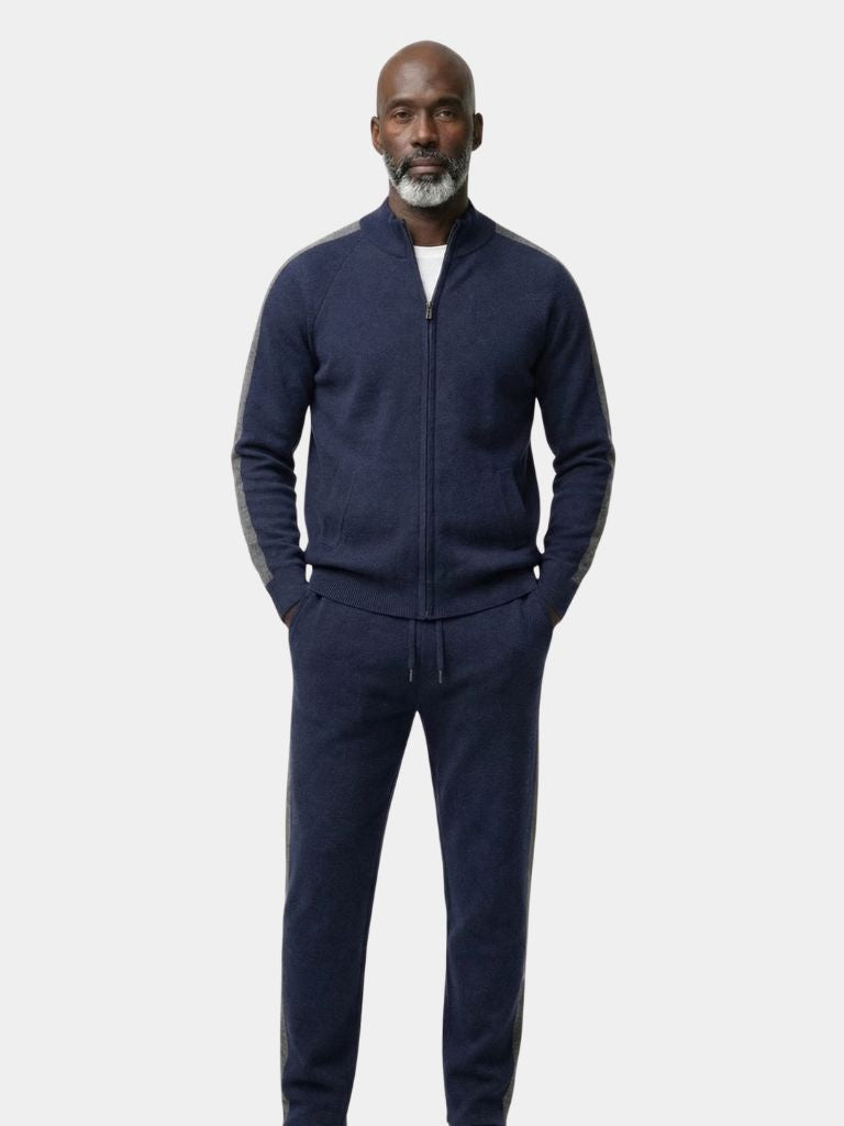Navy Heritage Cashmere Set - Dalton & Rowe