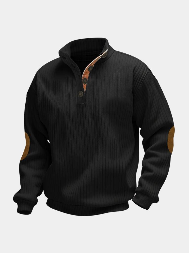 Refined High Collar Henley Sweater - Dalton & Rowe