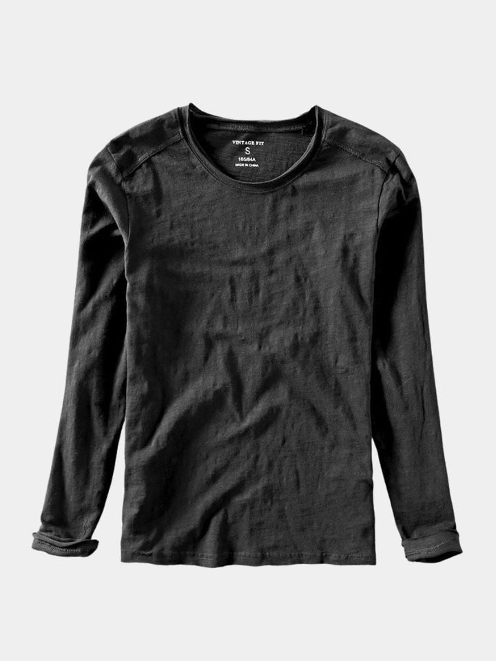Essential Vintage Cotton Long Sleeve Tee - Dalton & Rowe