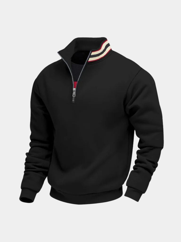 Regent Striped High Collar Pullover - Dalton & Rowe