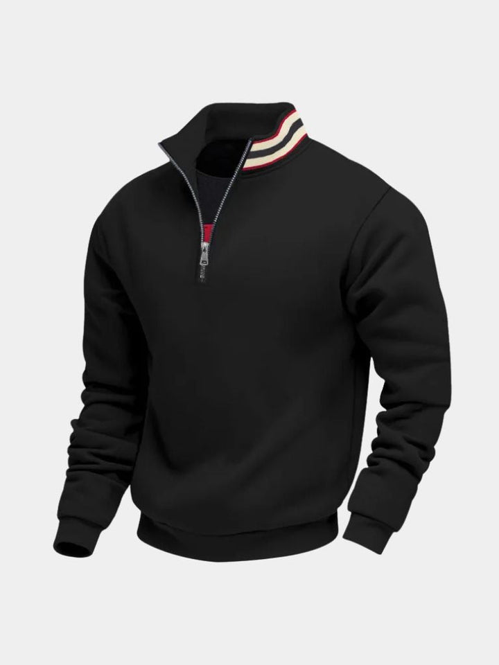 Regent Striped High Collar Pullover - Dalton & Rowe