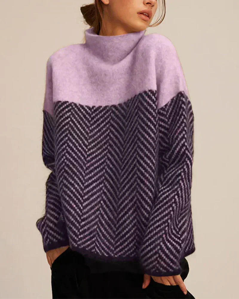 Brigitte | Jersey de Cuello Alto Gráfico