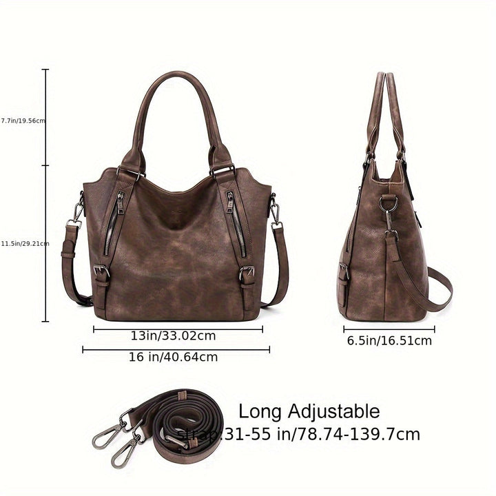 Laurine | Bolsa Tote Elegante Multi-Zips