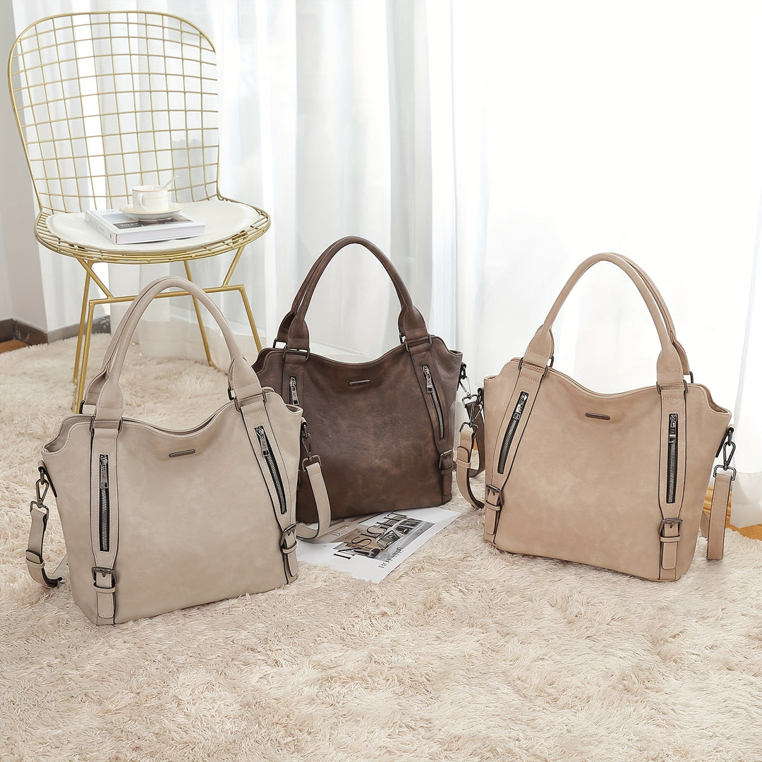 Laurine | Bolsa Tote Elegante Multi-Zips