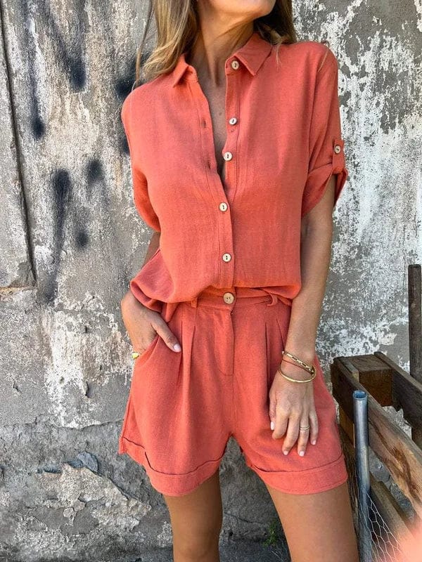 Melda - Conjunto Botonado Aireado