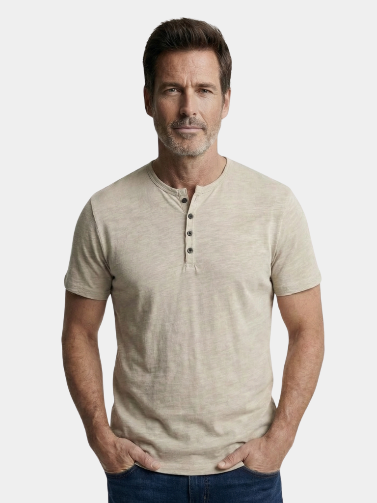Essential Casual Henley Neck T-Shirt - Dalton & Rowe
