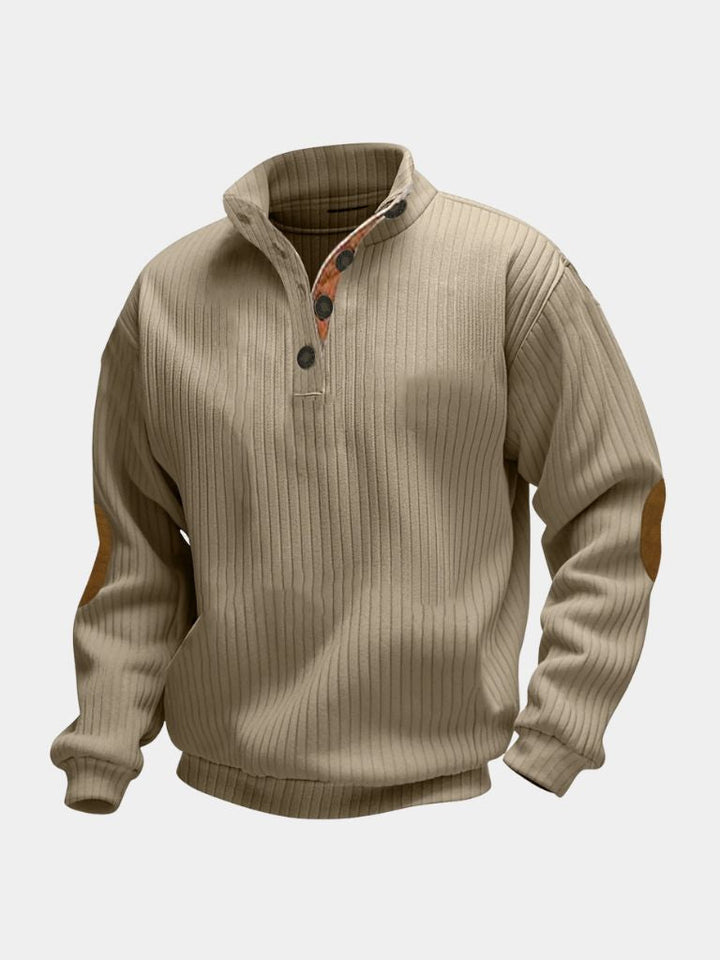 Refined High Collar Henley Sweater - Dalton & Rowe