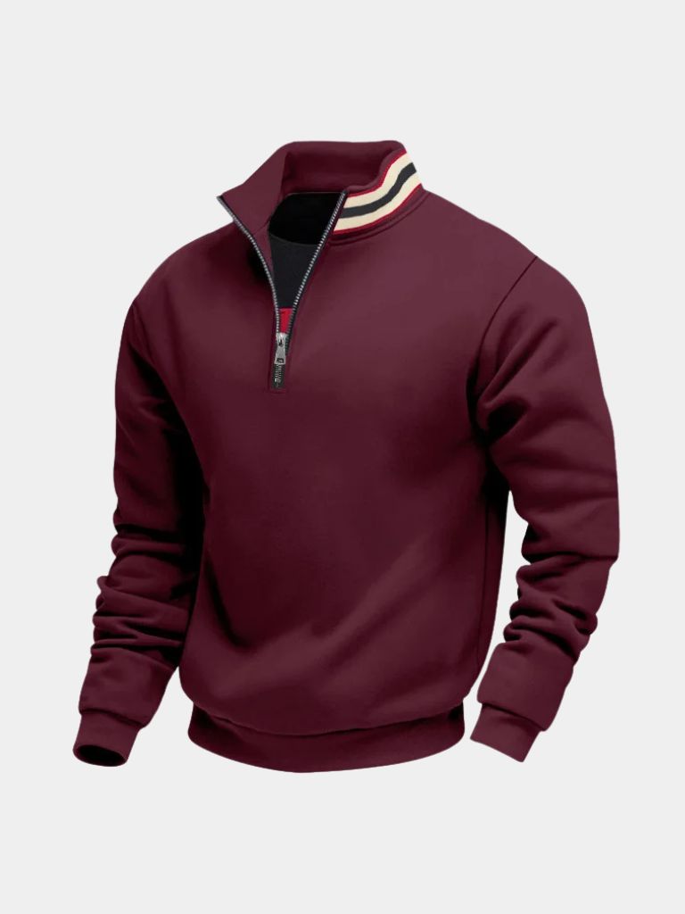 Regent Striped High Collar Pullover - Dalton & Rowe