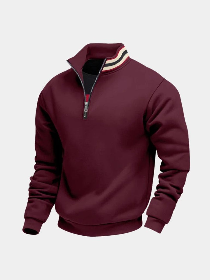 Regent Striped High Collar Pullover - Dalton & Rowe