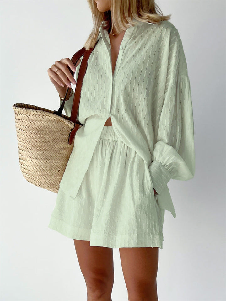 Elizabeth - Conjunto de Camisa y Shorts Ligeros