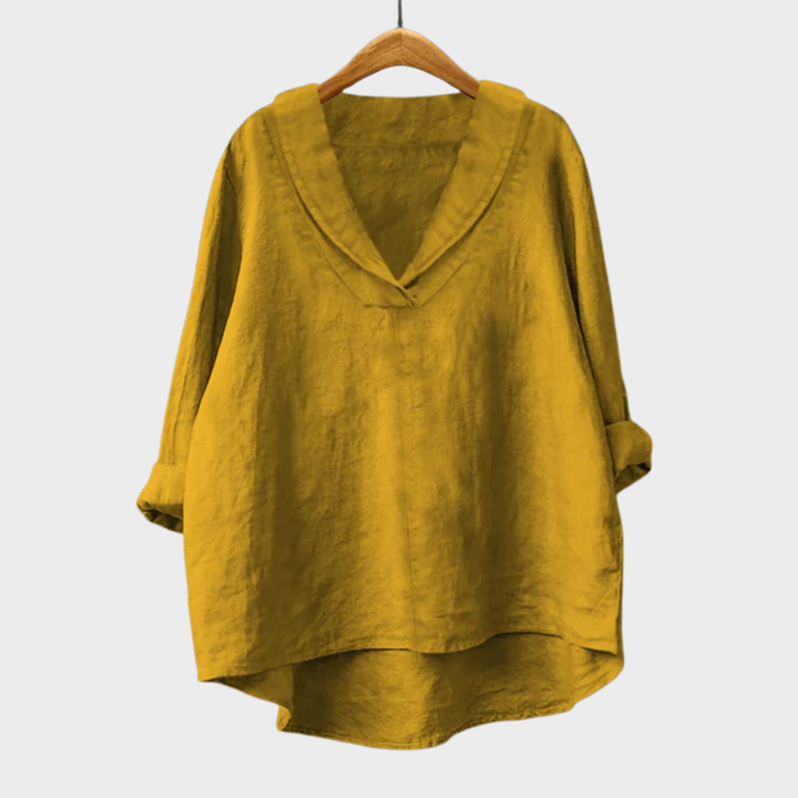 Hortense | Blusa de Cuello en V Fluida