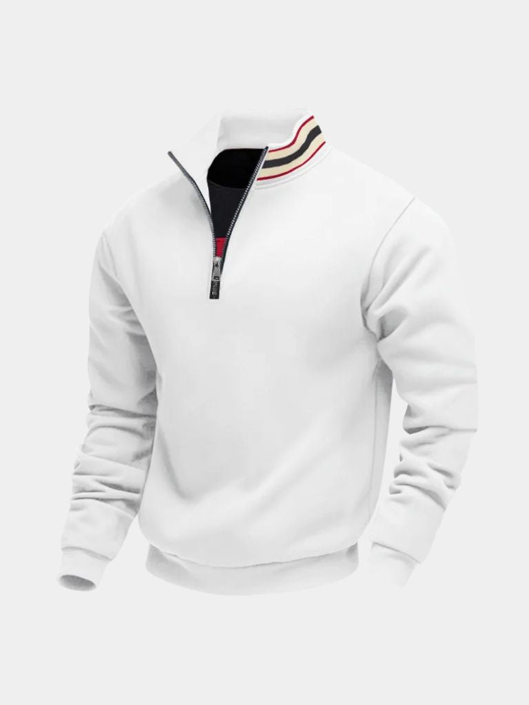 Regent Striped High Collar Pullover - Dalton & Rowe