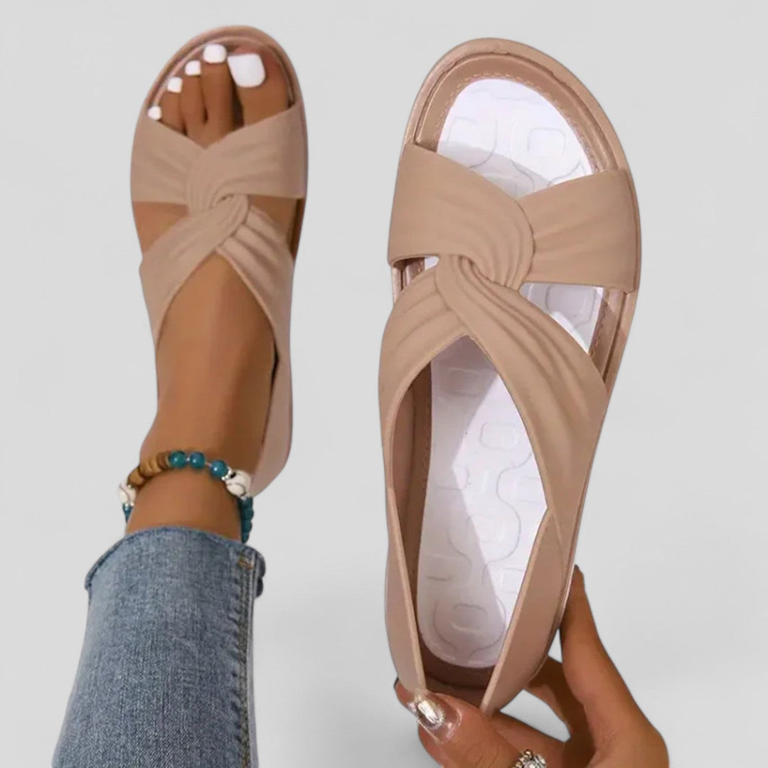 Diane | Mules Planas Torsadadas Confort Suave