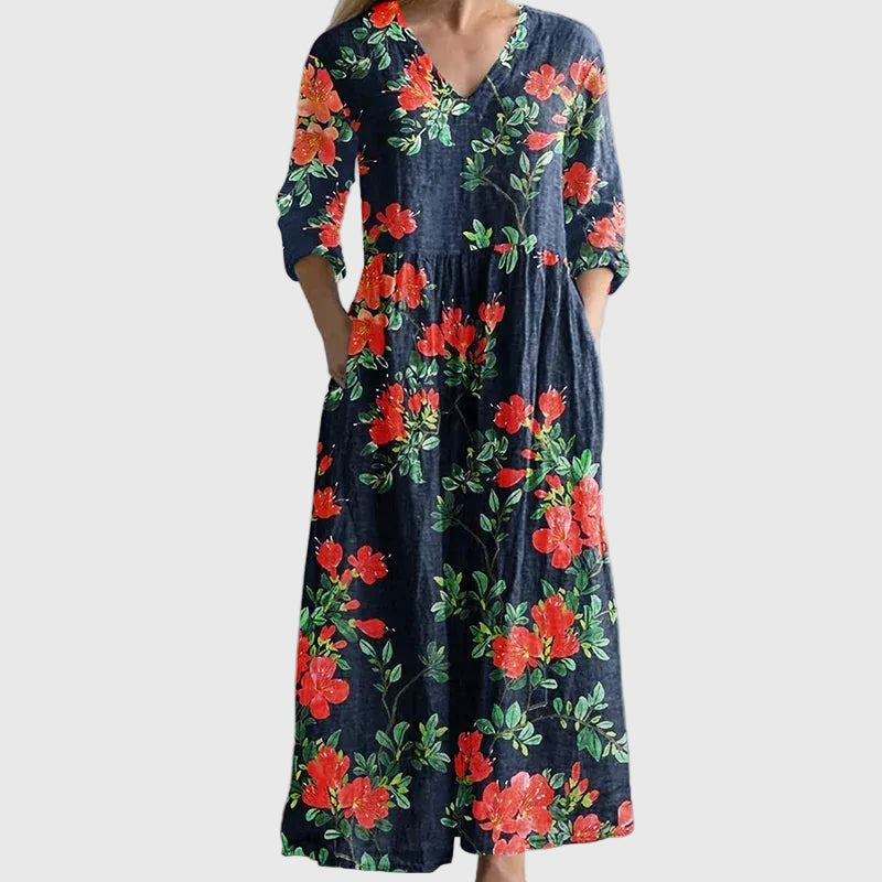 Lucienne | Vestido Maxi Patchwork Floral