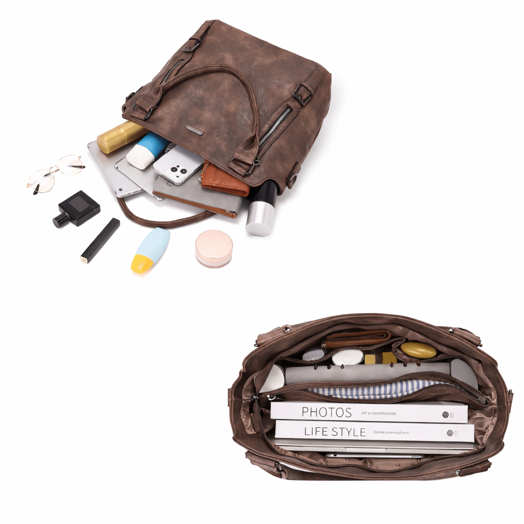 Laurine | Bolsa Tote Elegante Multi-Zips
