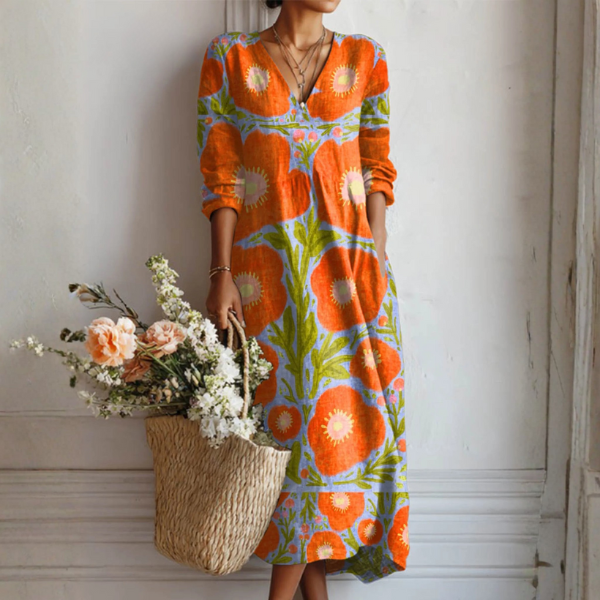 Mireille | Vestido Impreso Floral Vintage