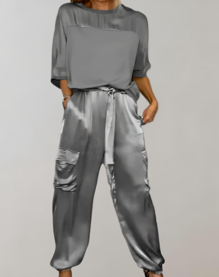 Finley - Conjunto de Lounge Cargo de Seda