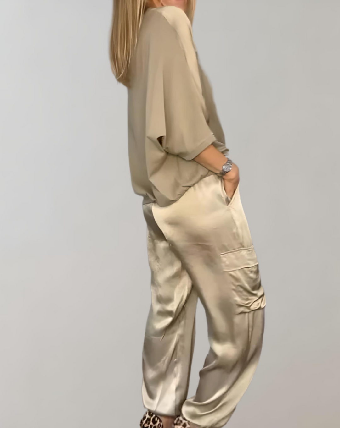 Finley - Conjunto de Lounge Cargo de Seda