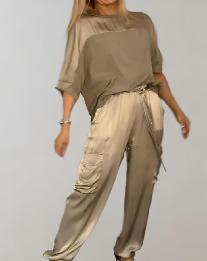 Finley - Conjunto de Lounge Cargo de Seda
